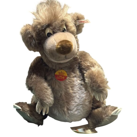 Steiff's Baloo Bear Plush 13.5" Brown Animal Knopf Im Ohr Germany Disney 1995 - Picture 9 of 11
